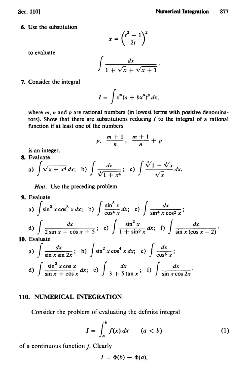 110. Numerical Integration