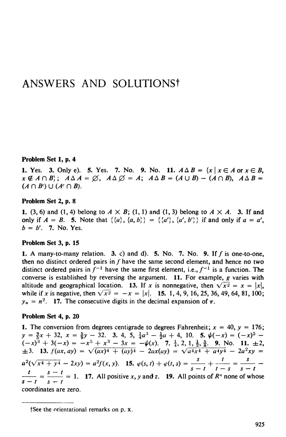 ANSWERS AND SOLUTIONS