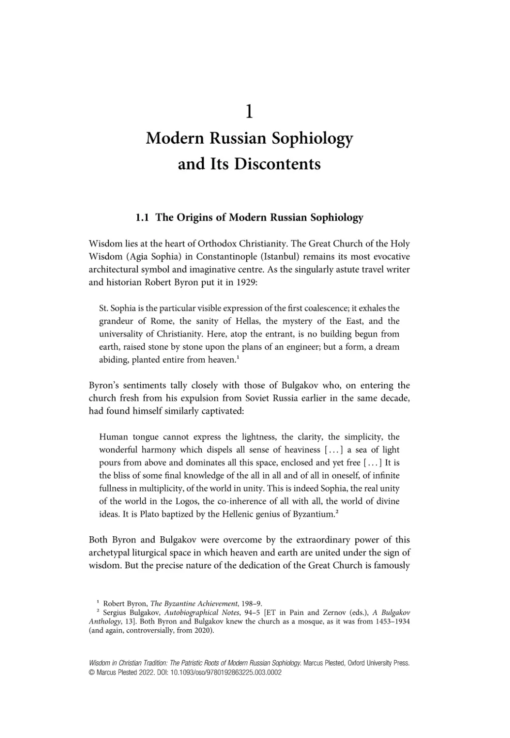 1
1.1 The Origins of Modern Russian Sophiology