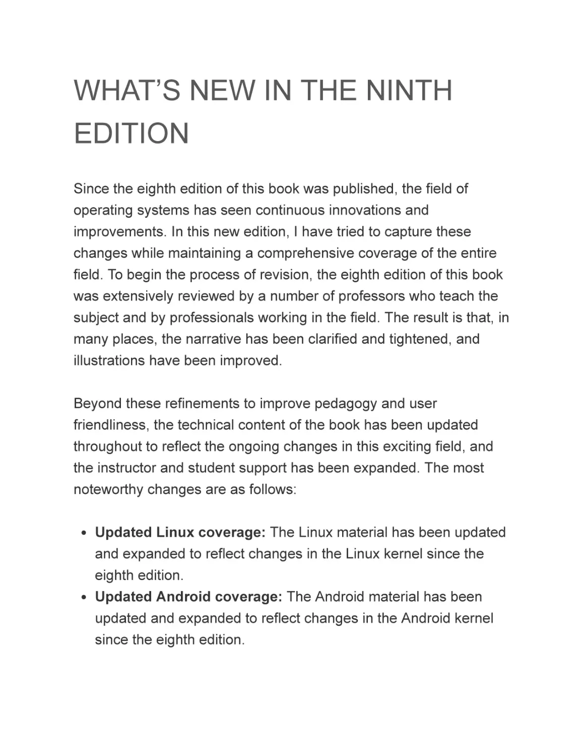 WHAT’S NEW IN THE NINTH EDITION