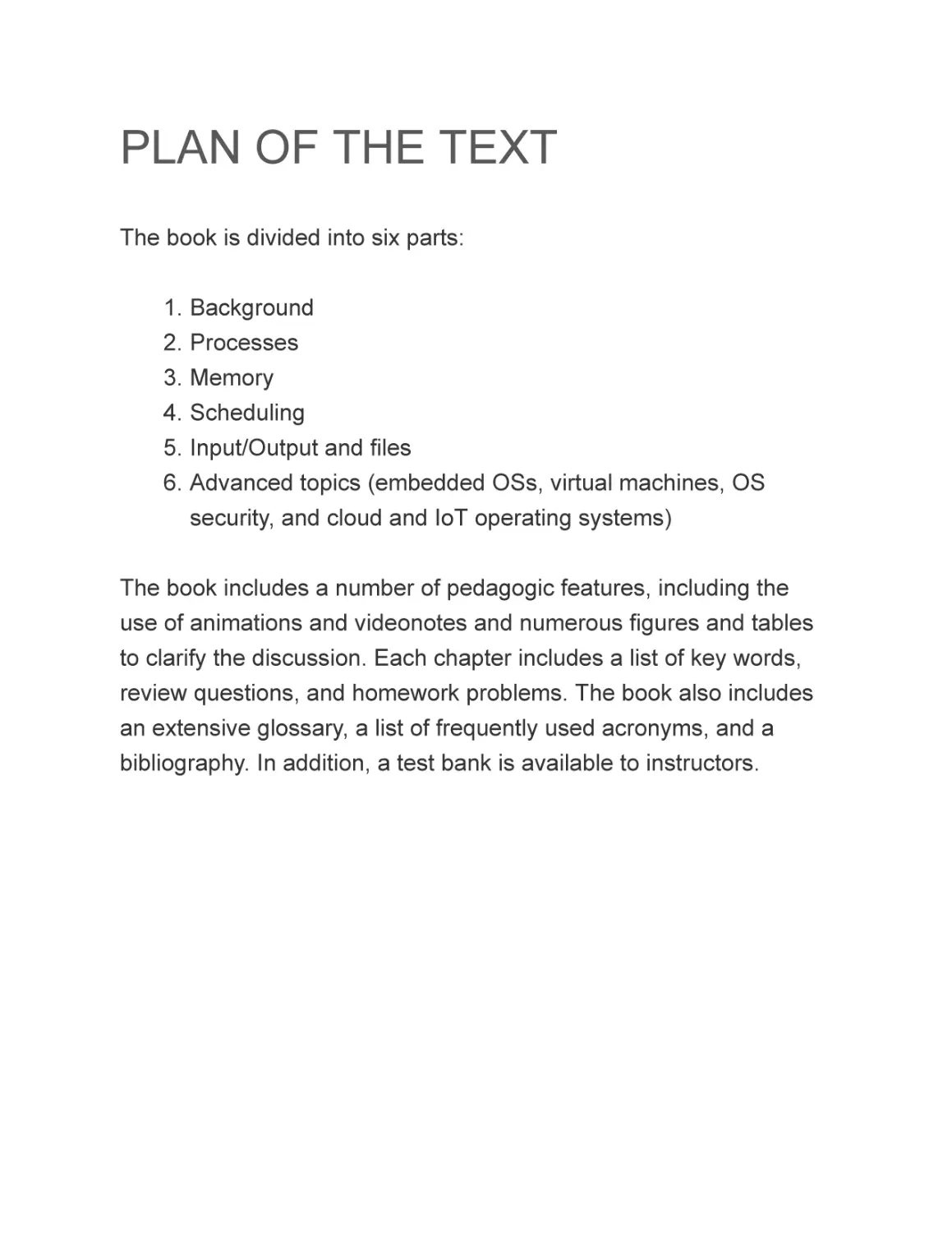 PLAN OF THE TEXT