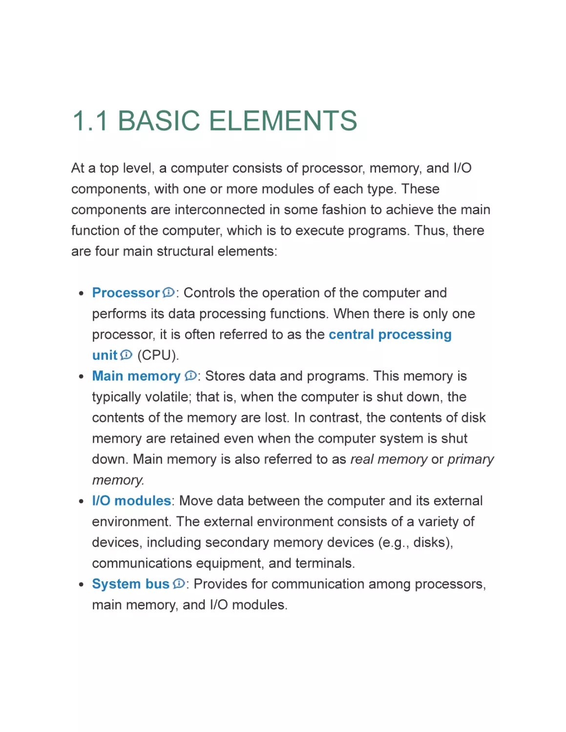 1.1 BASIC ELEMENTS