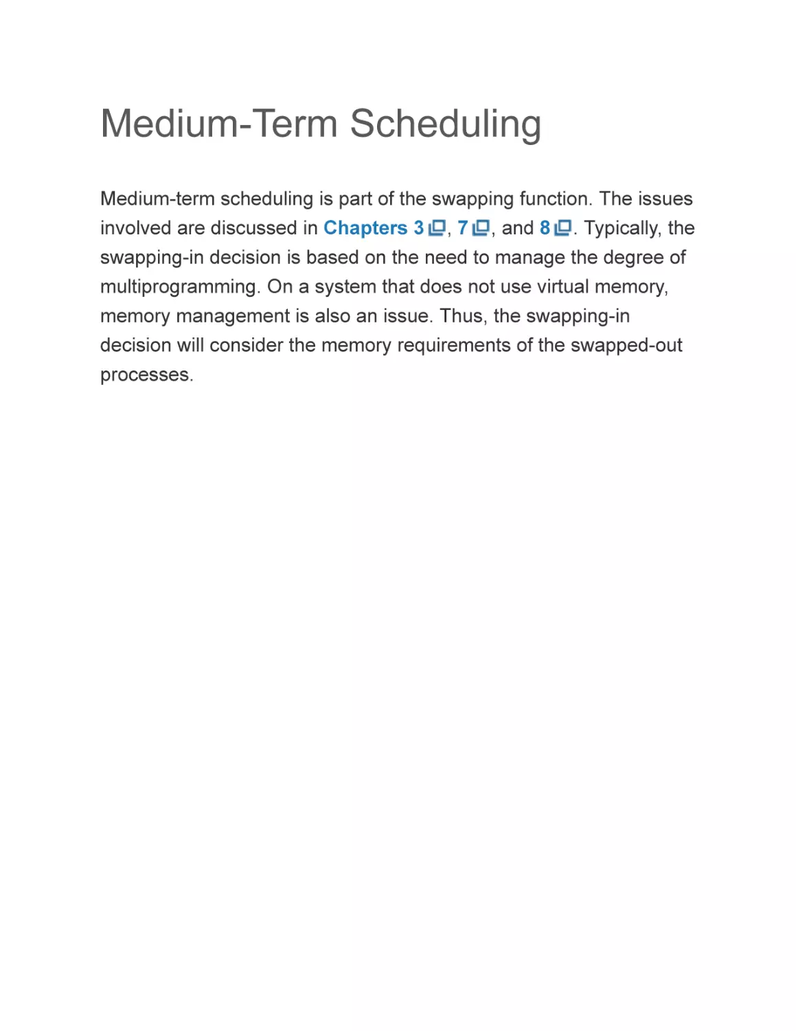 Medium-Term Scheduling