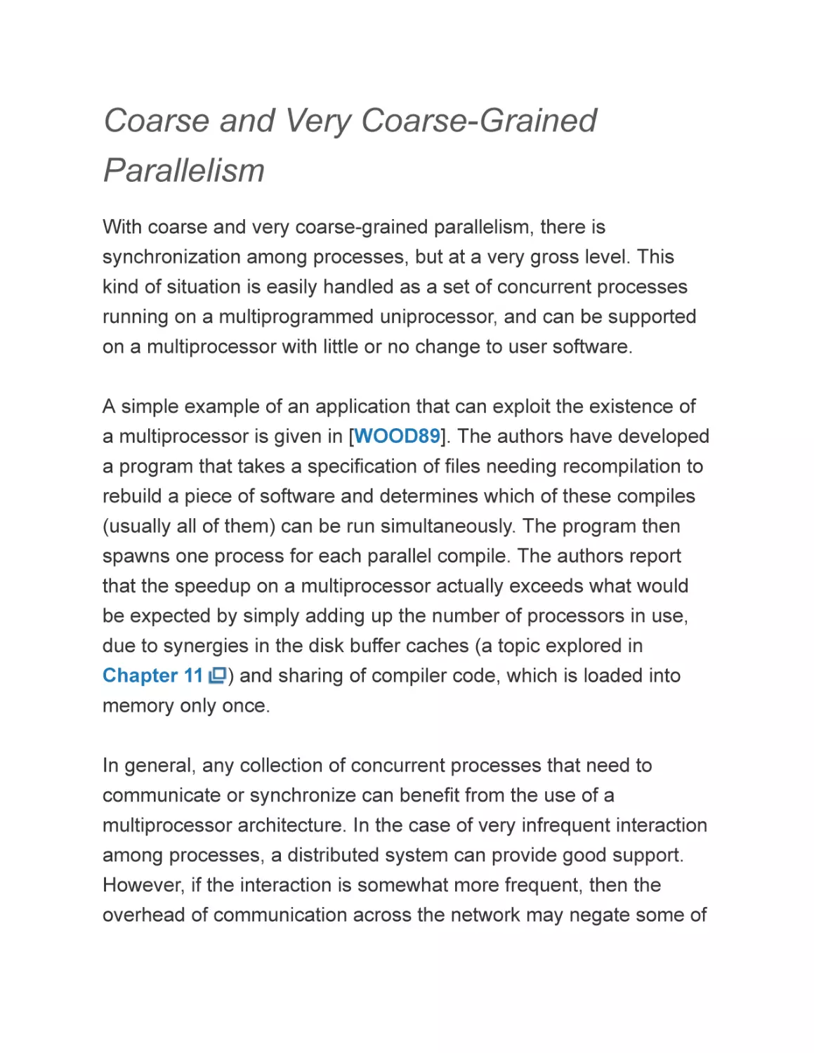 Coarse and Very Coarse-Grained Parallelism