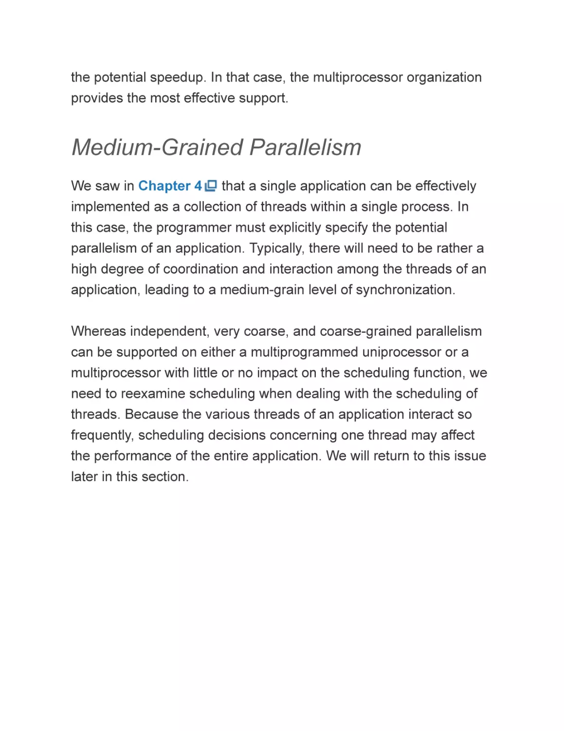 Medium-Grained Parallelism