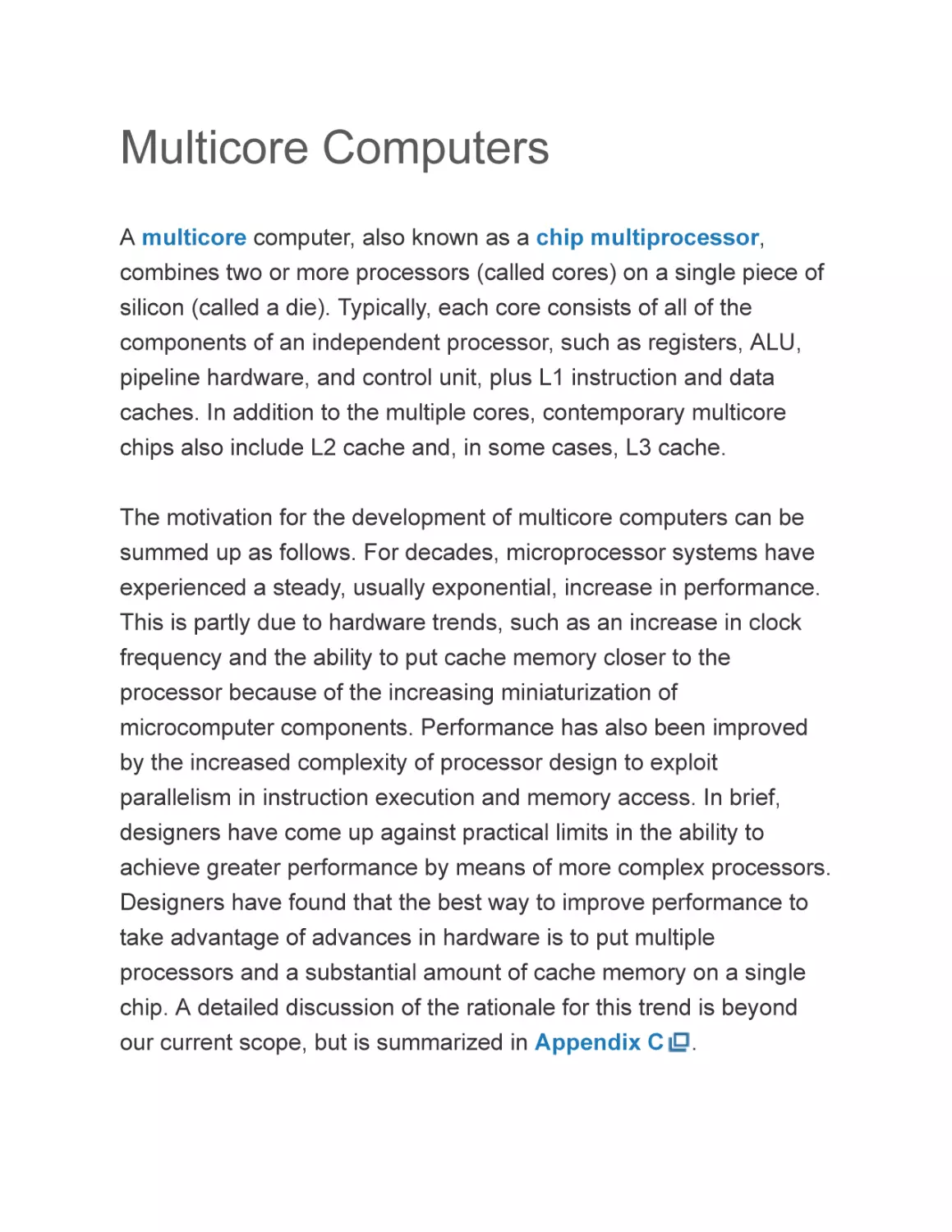 Multicore Computers