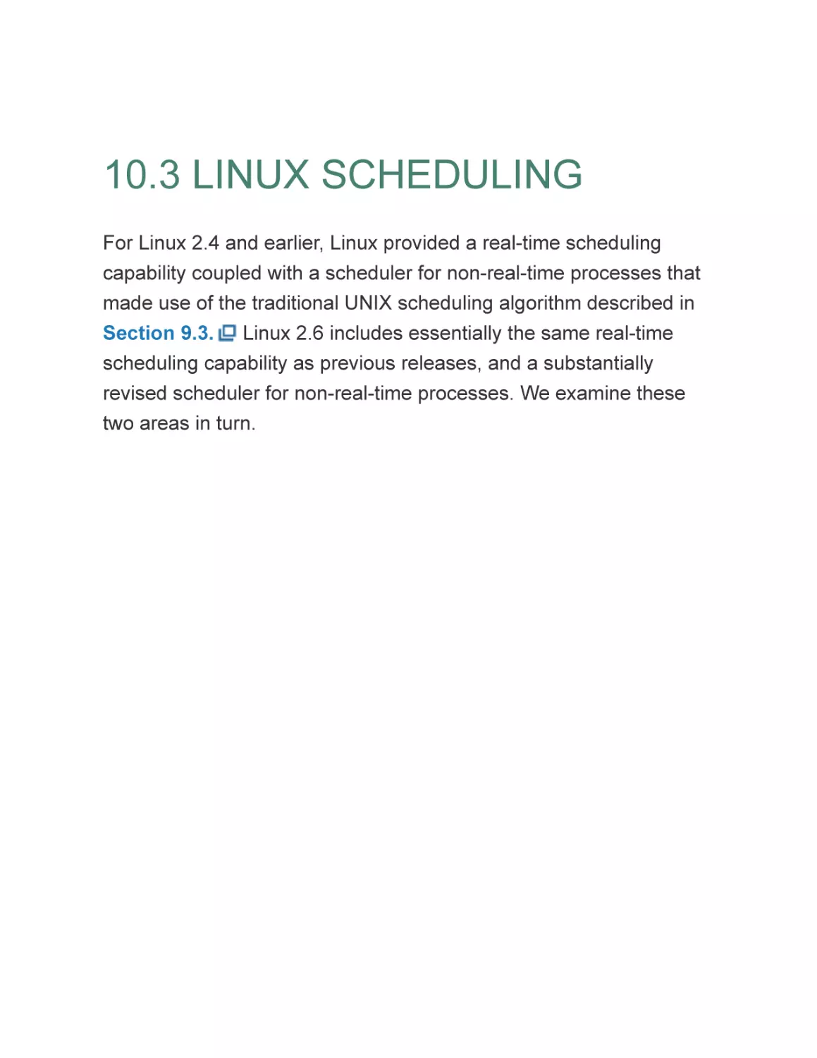 10.3 LINUX SCHEDULING