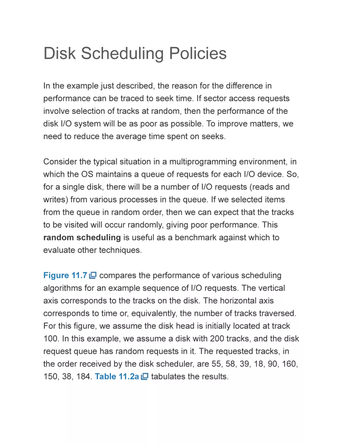 Disk Scheduling Policies