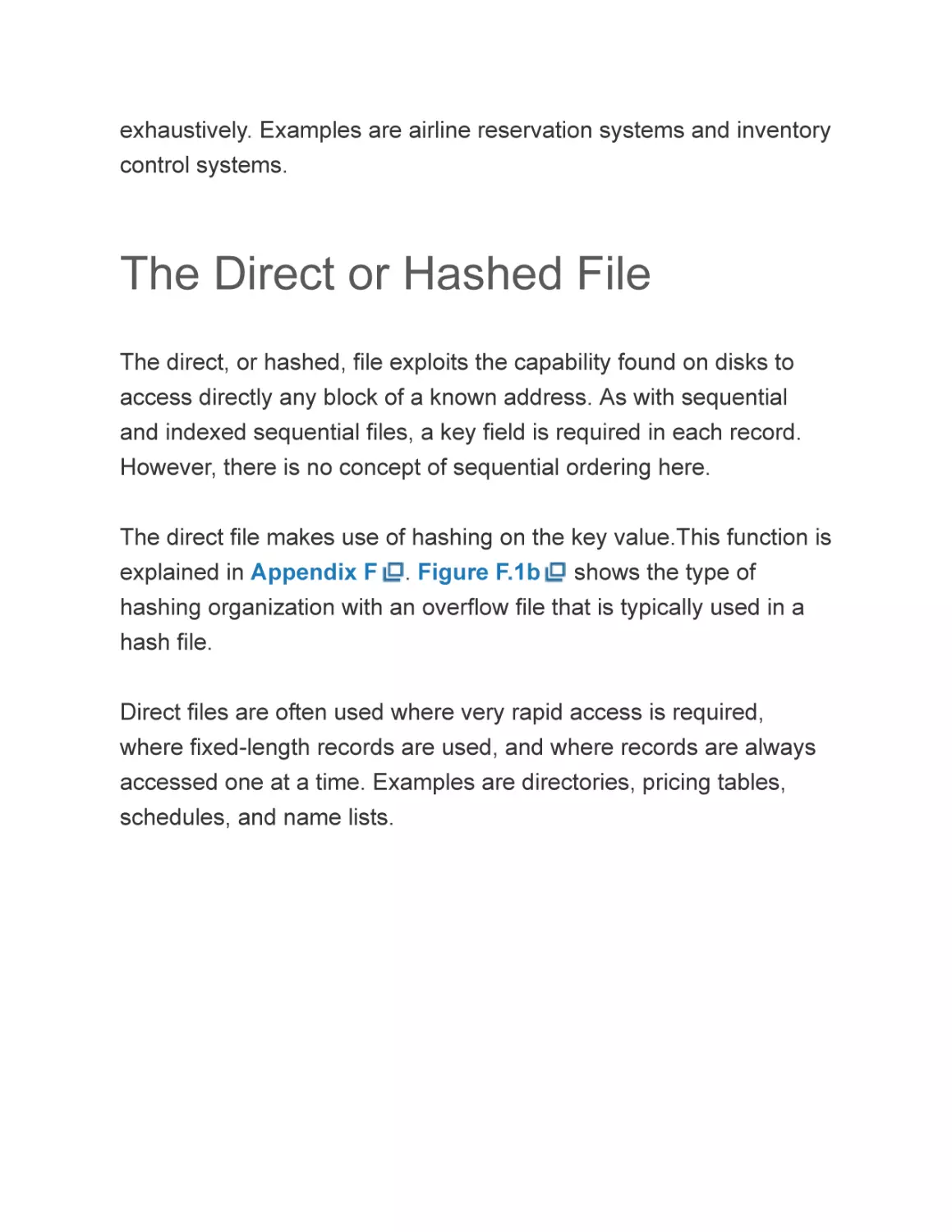 The Direct or Hashed File