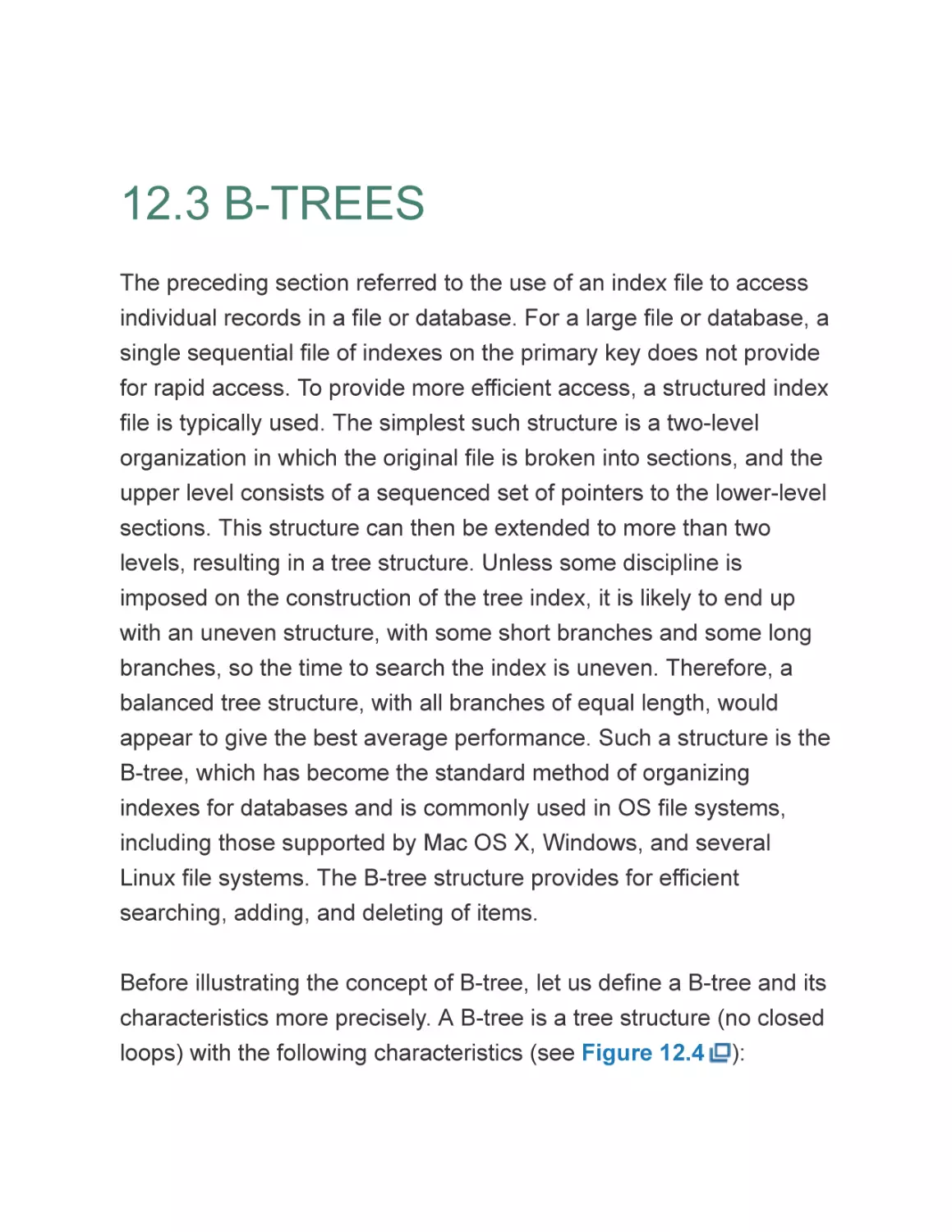 12.3 B-TREES