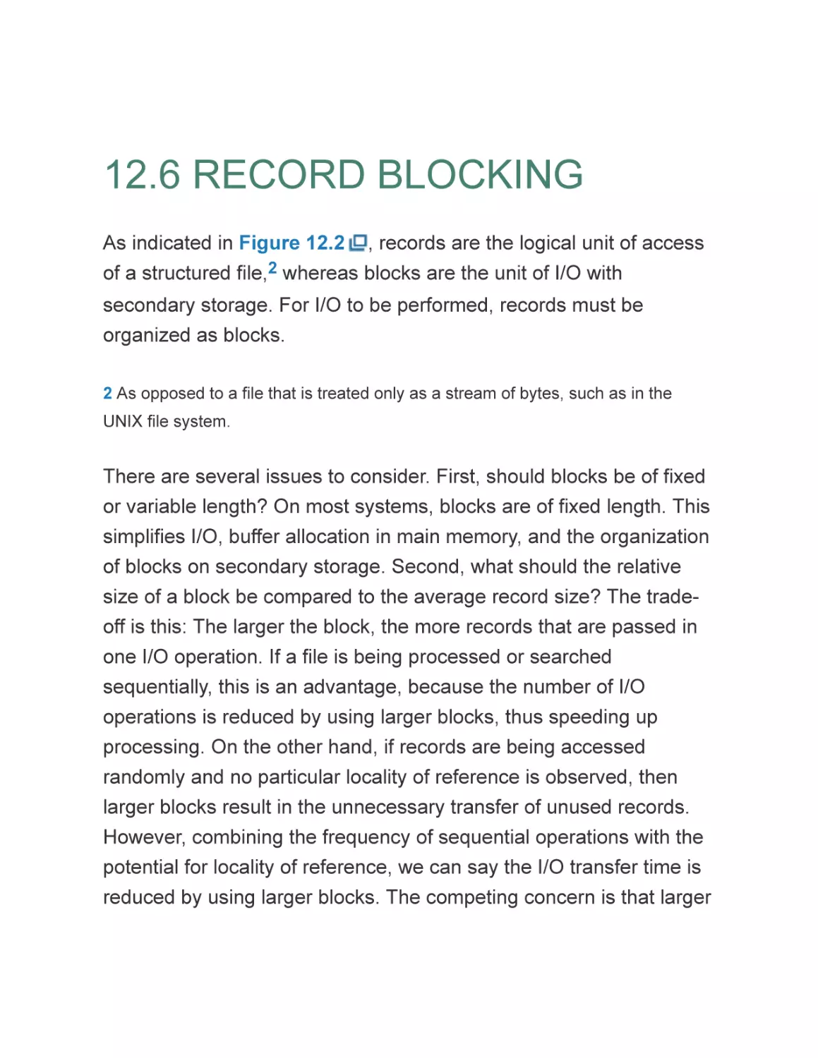 12.6 RECORD BLOCKING