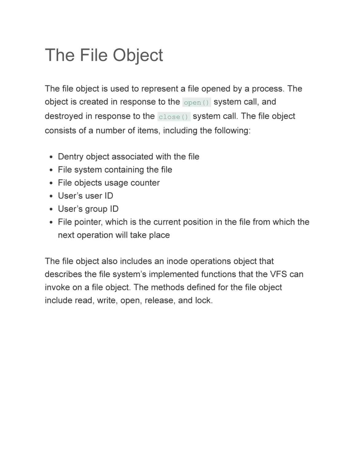 The File Object