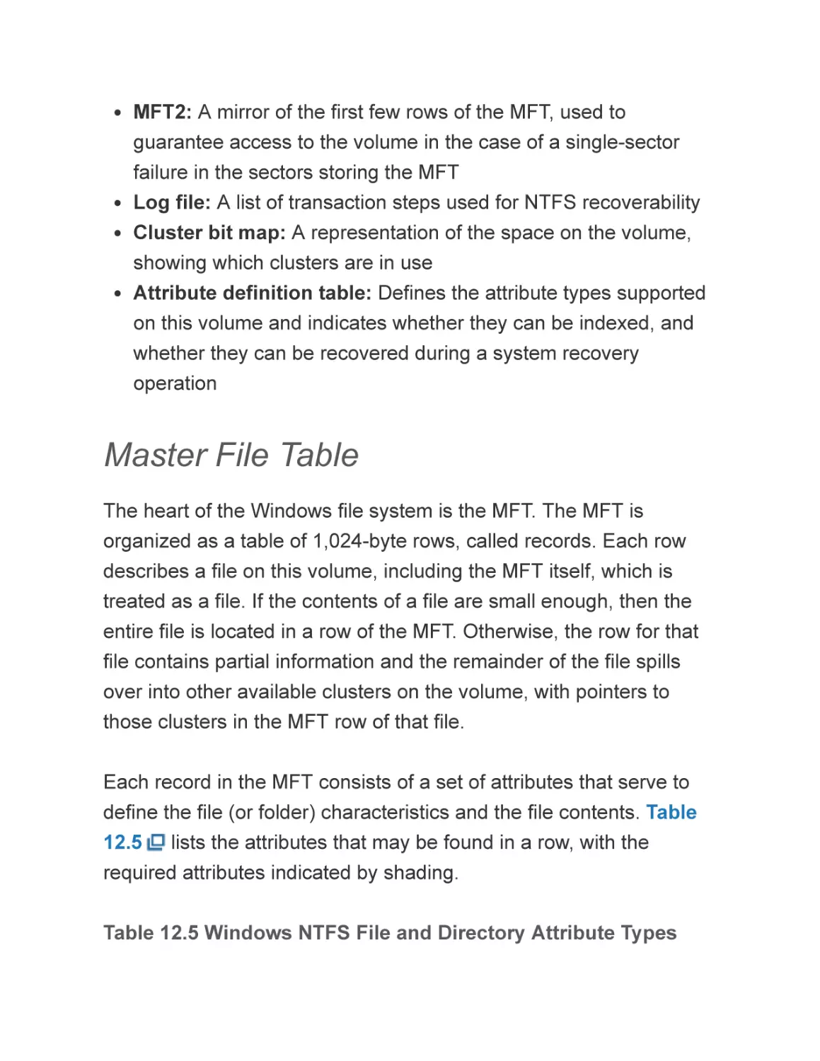 Master File Table