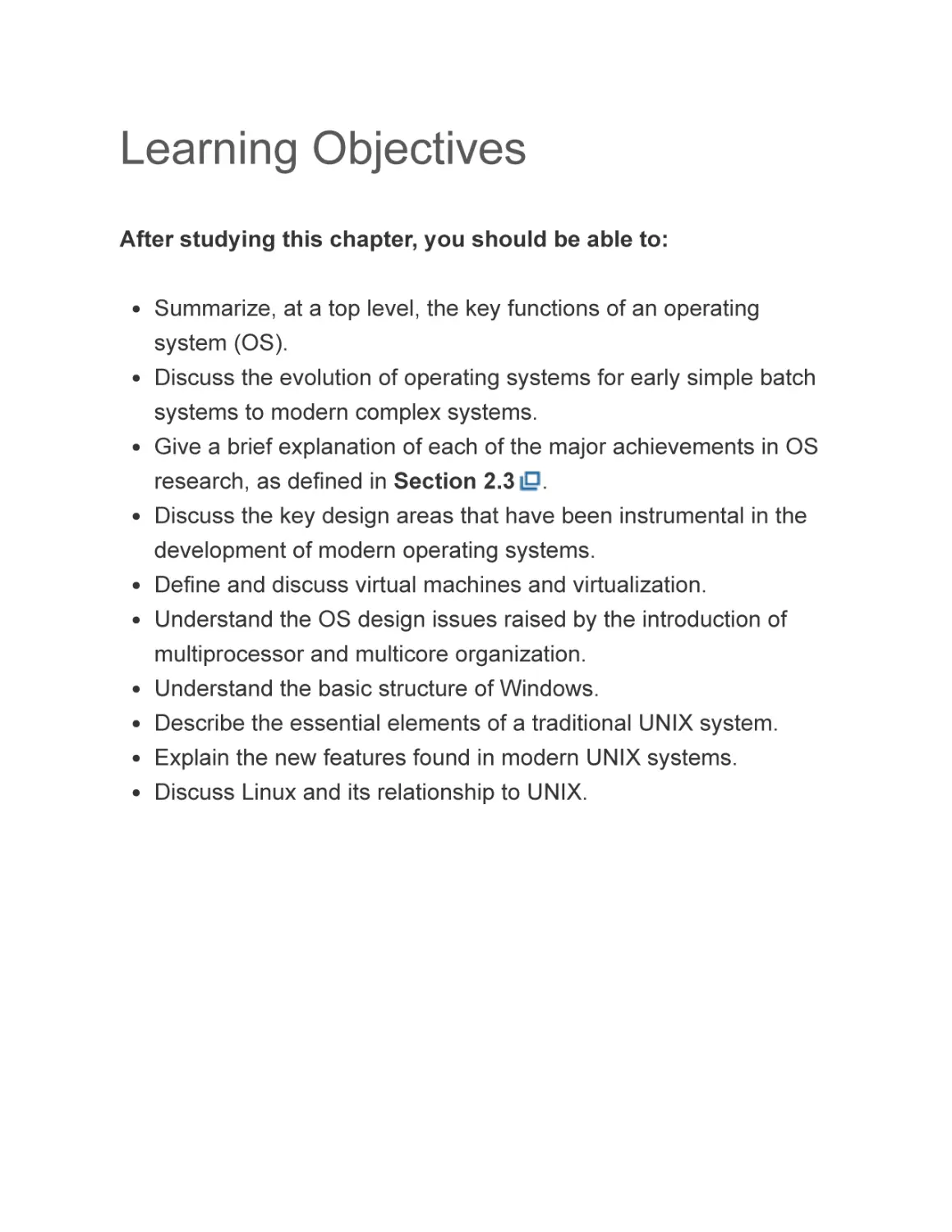 Learning Objectives