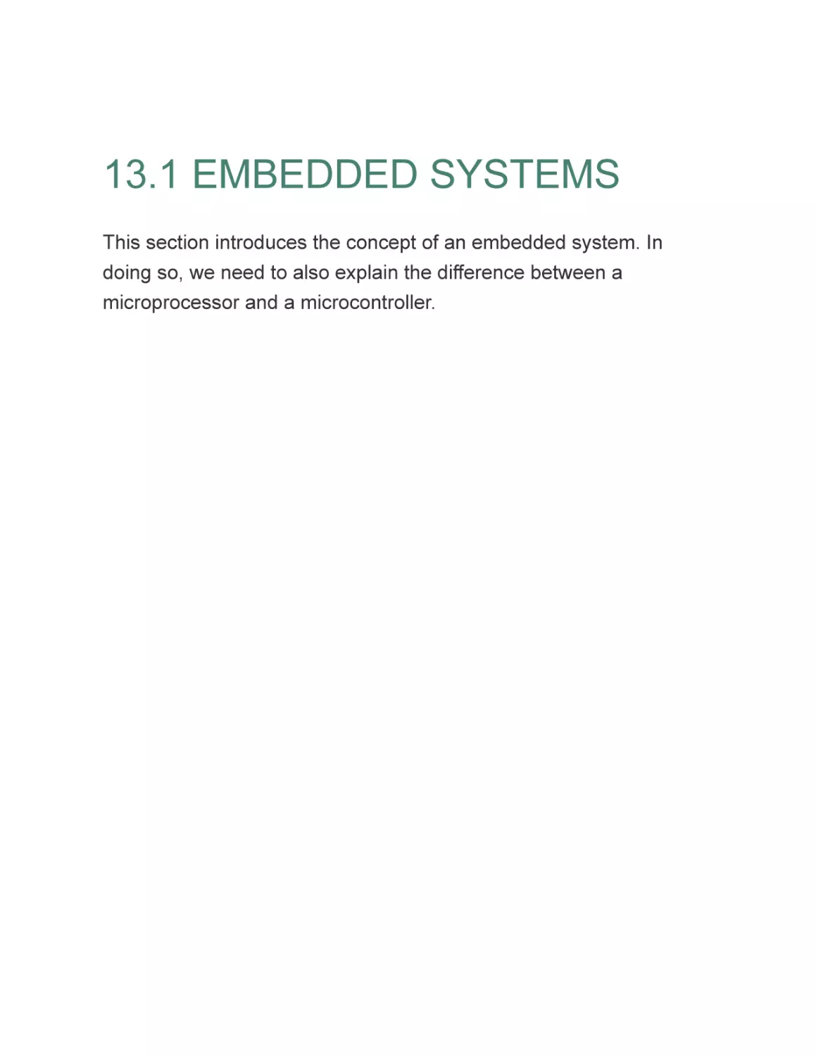 13.1 EMBEDDED SYSTEMS