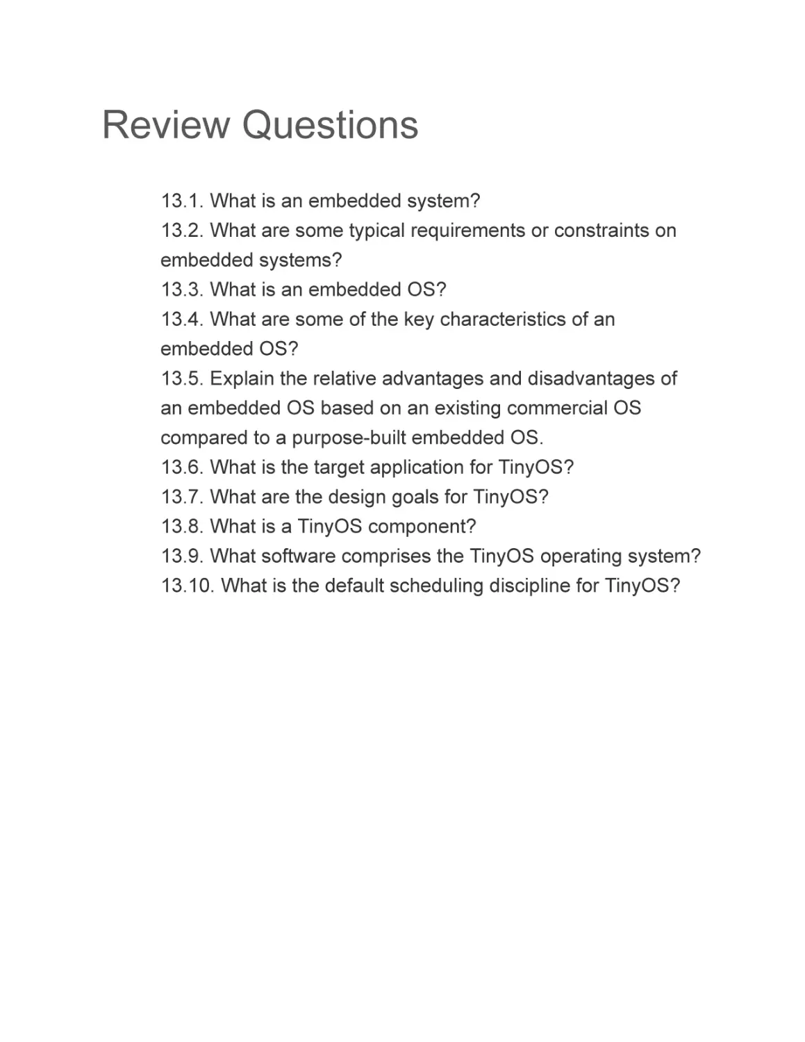 Review Questions