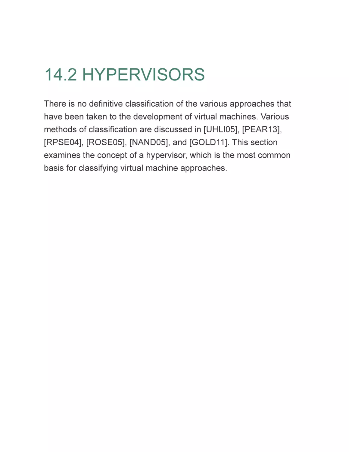 14.2 HYPERVISORS