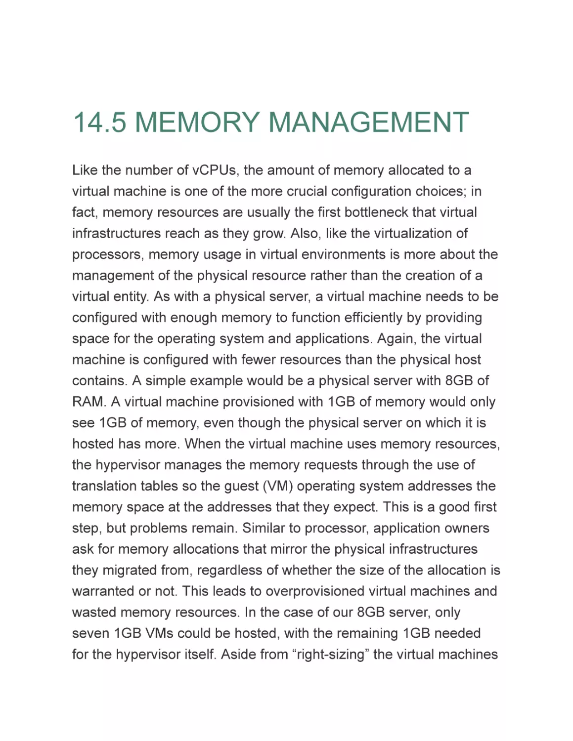 14.5 MEMORY MANAGEMENT