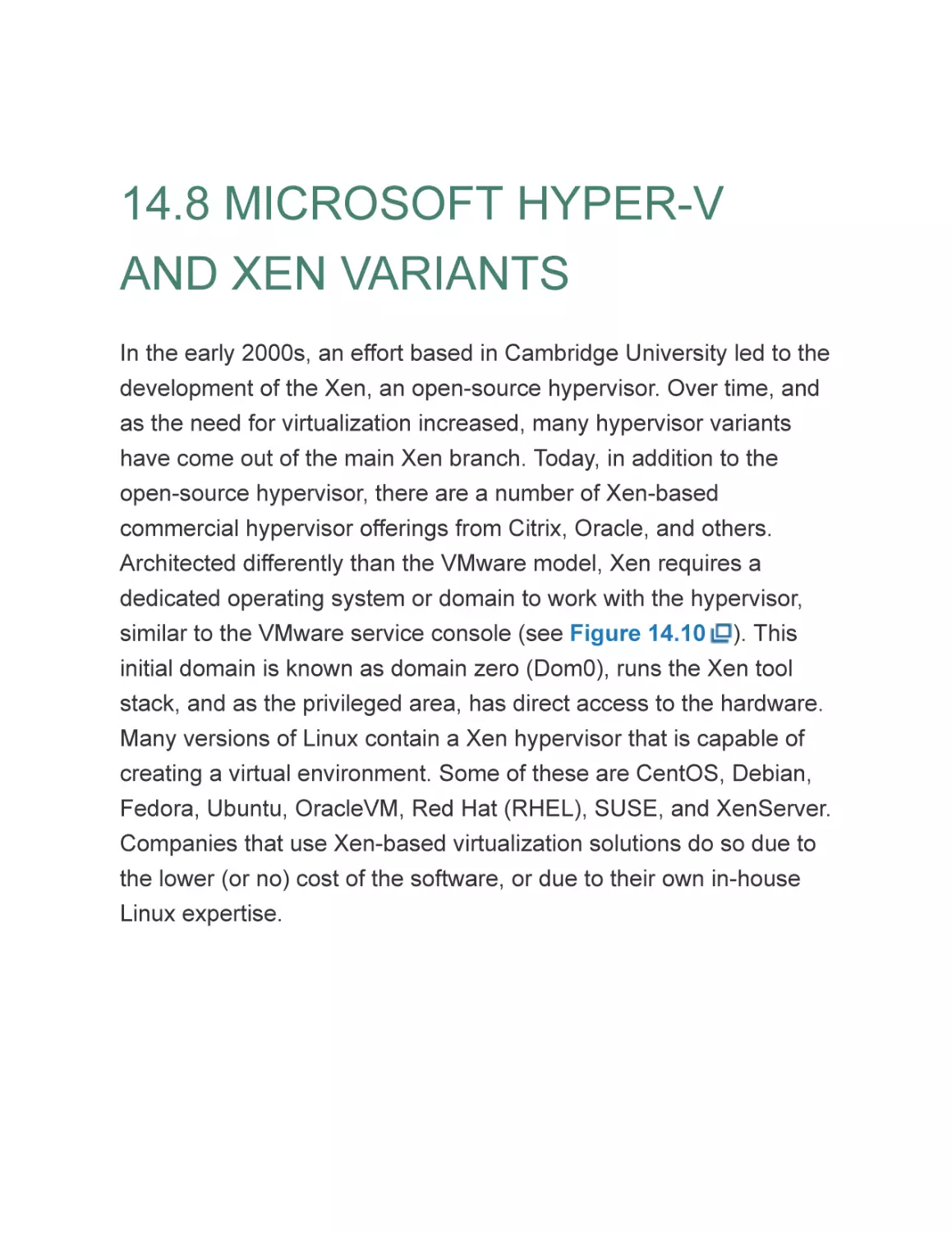 14.8 MICROSOFT HYPER-V AND XEN VARIANTS