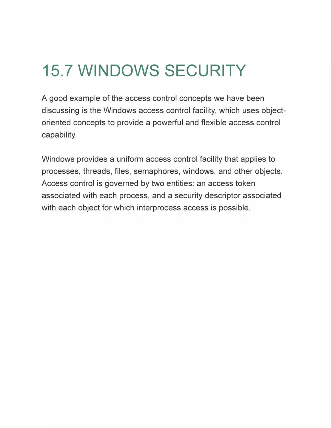 15.7 WINDOWS SECURITY