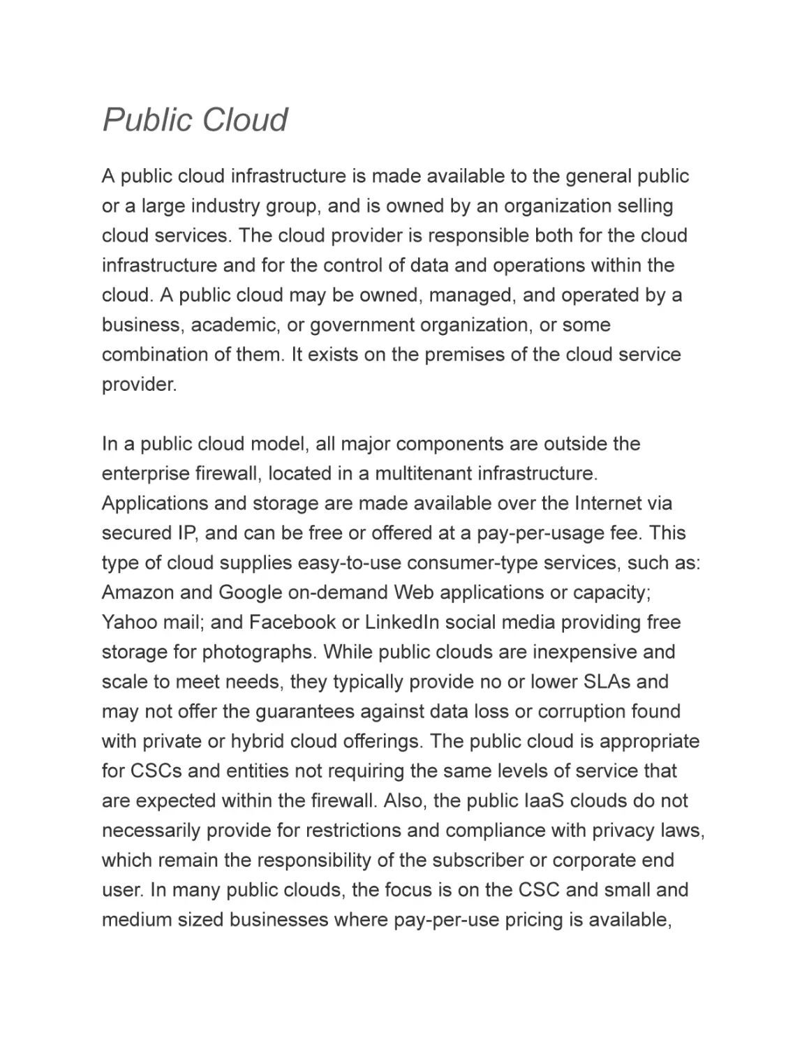 Public Cloud