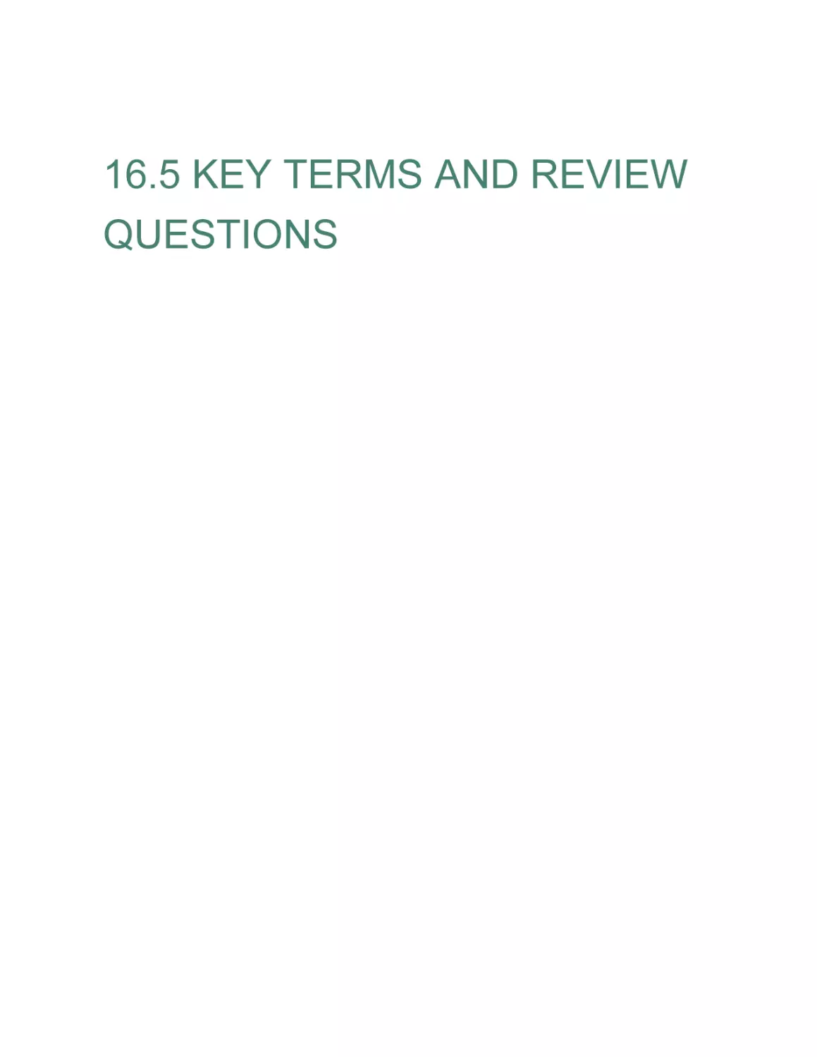 16.5 KEY TERMS AND REVIEW QUESTIONS