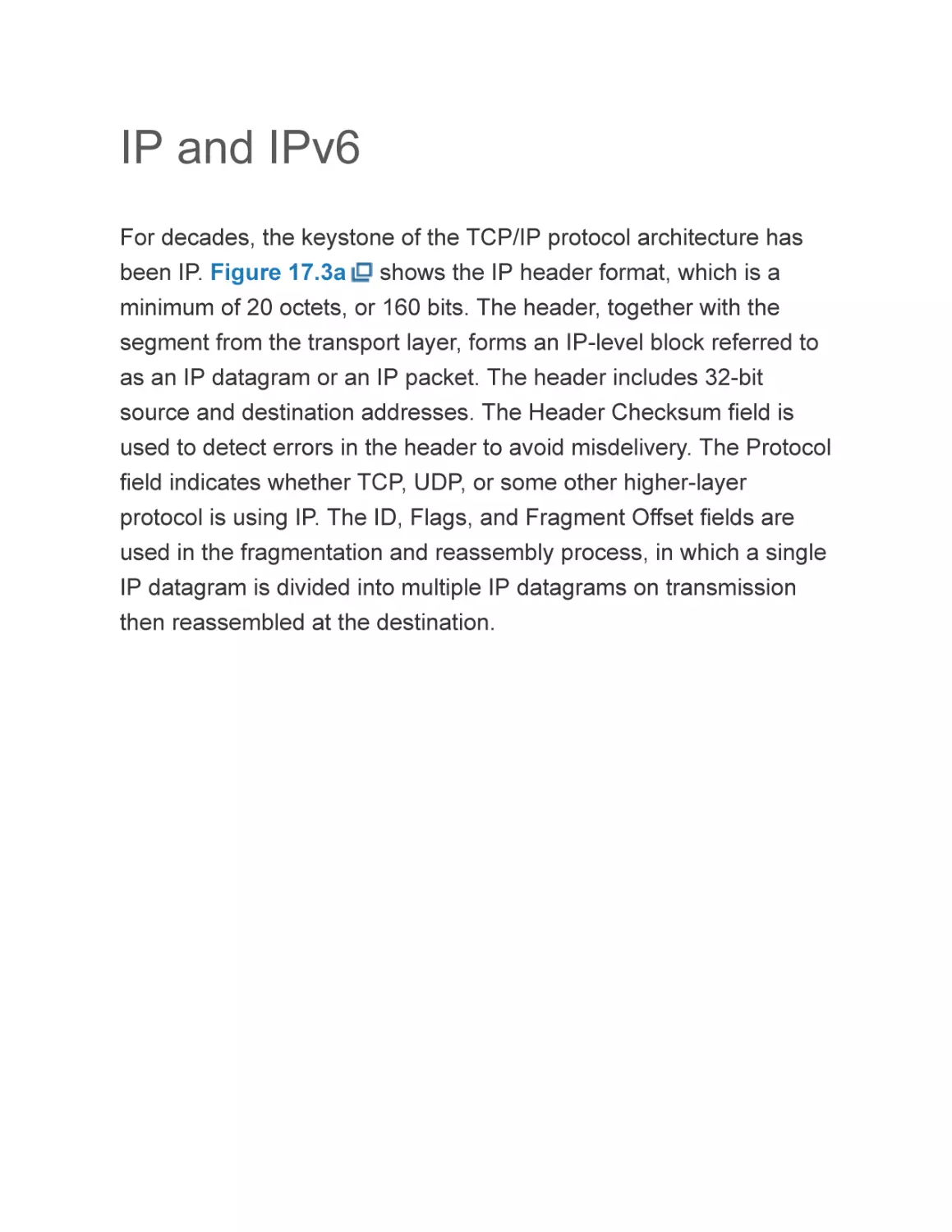 IP and IPv6