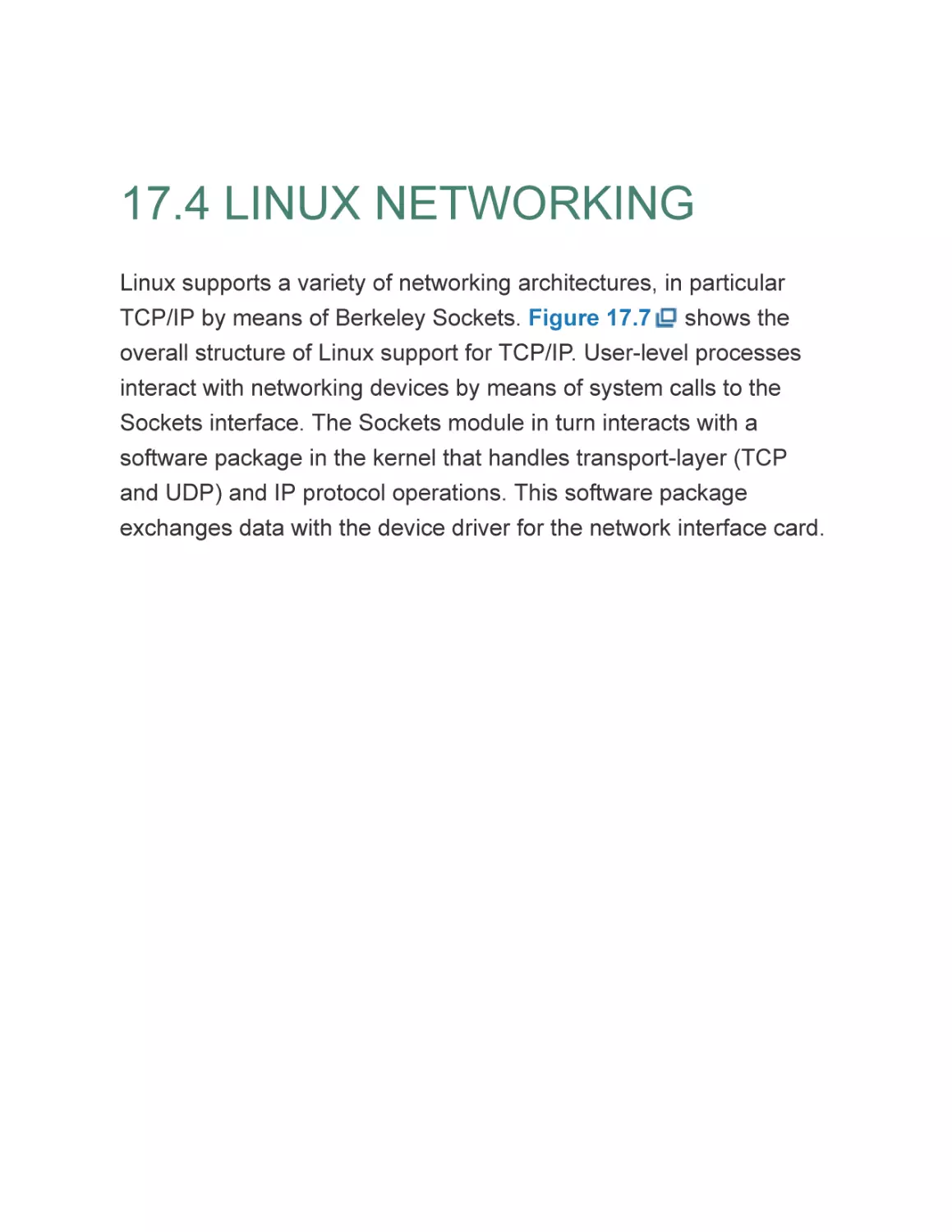 17.4 LINUX NETWORKING