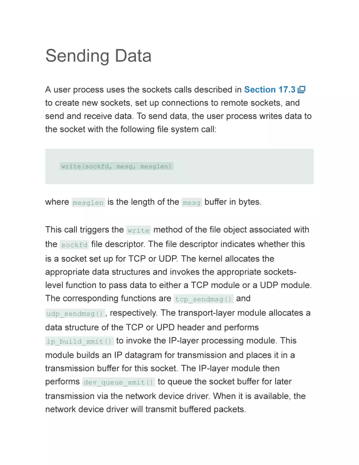 Sending Data