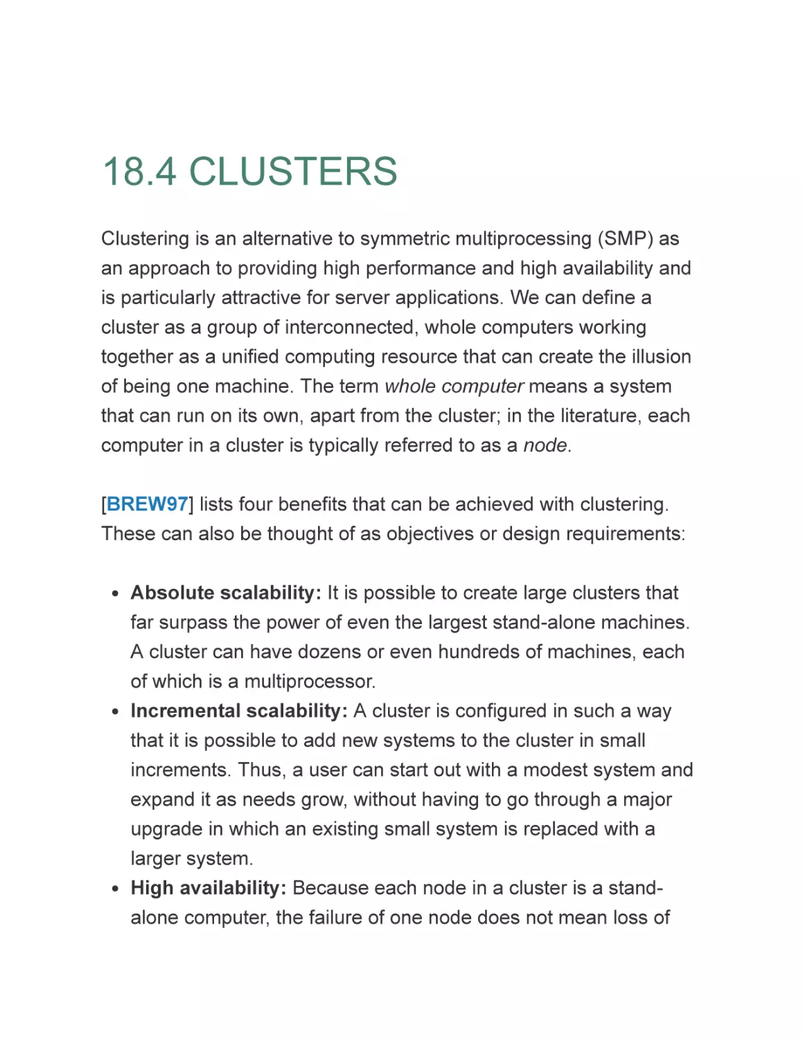 18.4 CLUSTERS