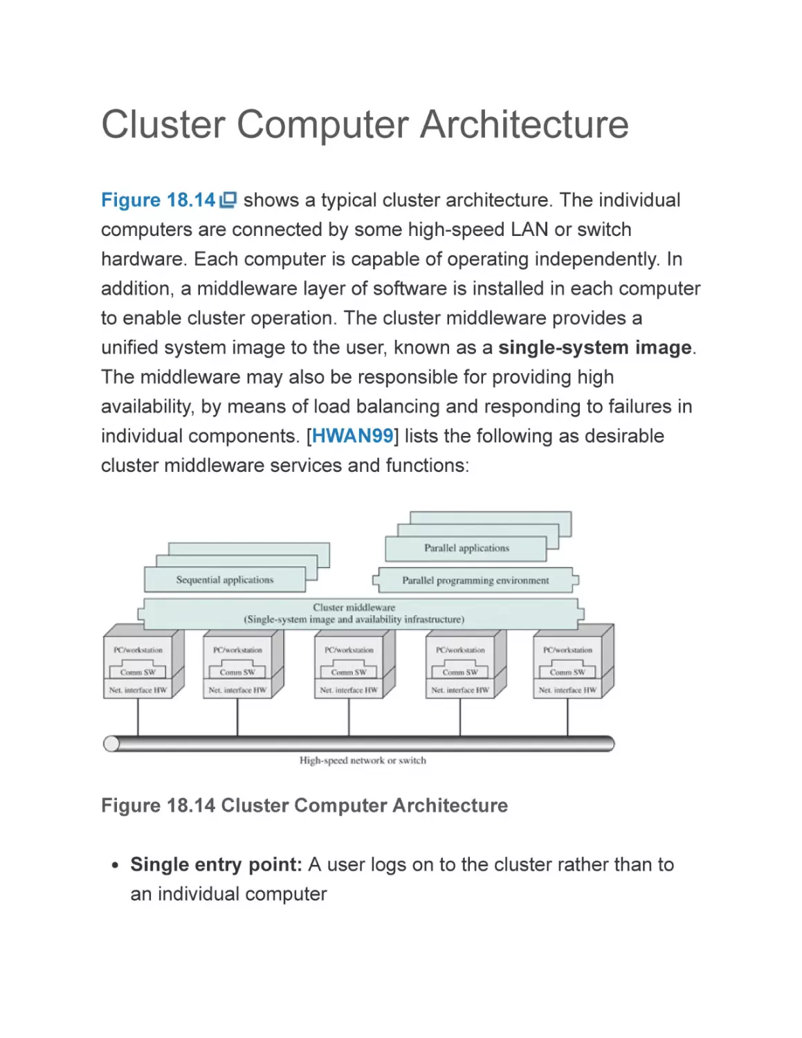 Cluster Computer Architecture
