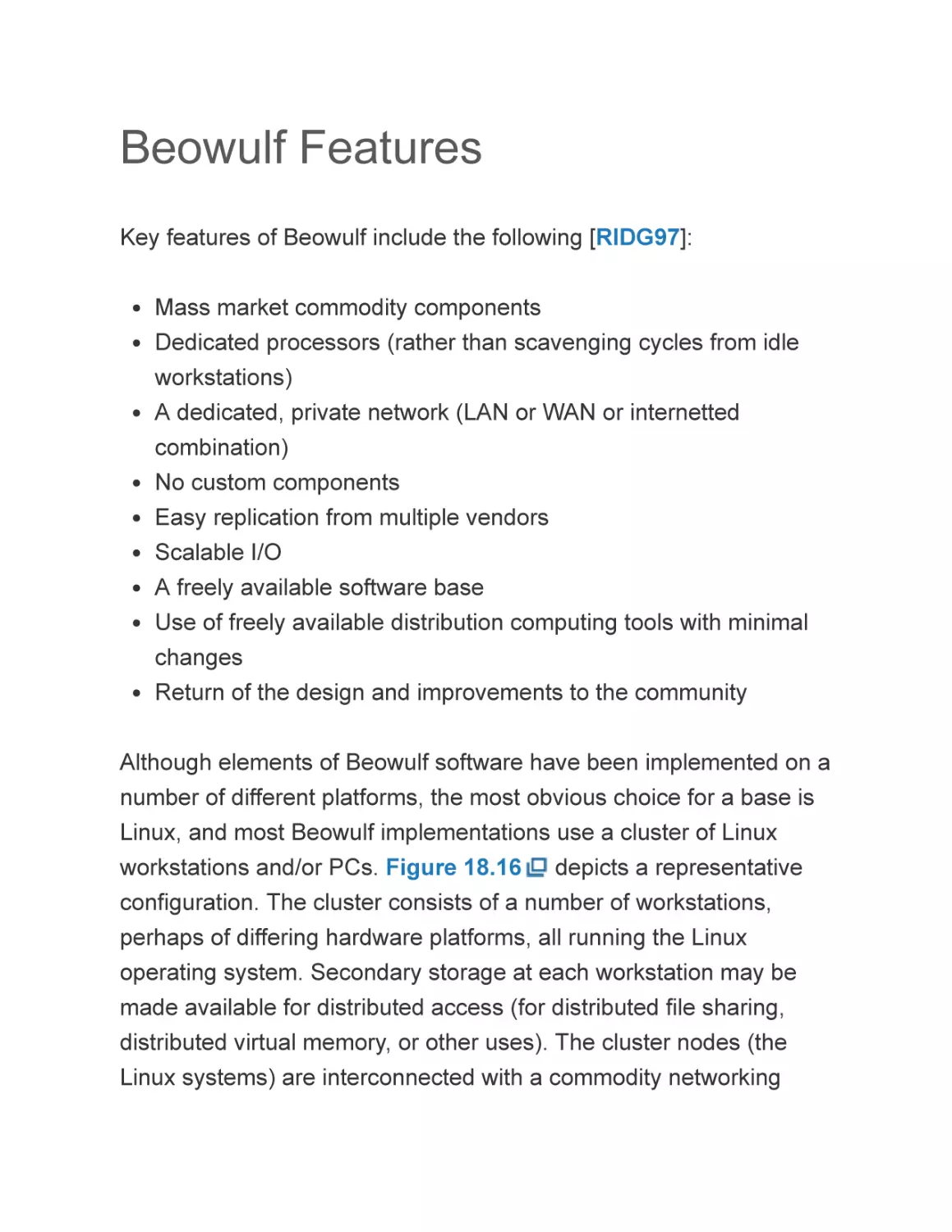 Beowulf Features