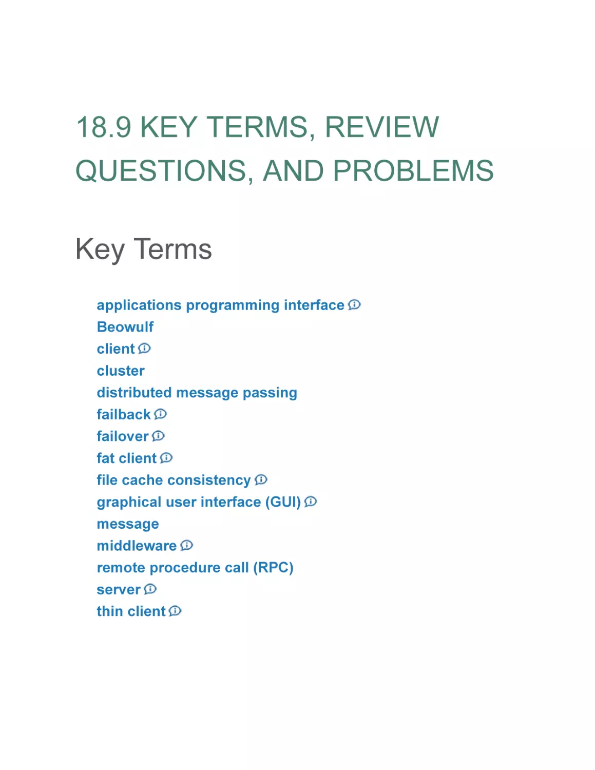 18.9 KEY TERMS, REVIEW QUESTIONS, AND PROBLEMS
Key Terms