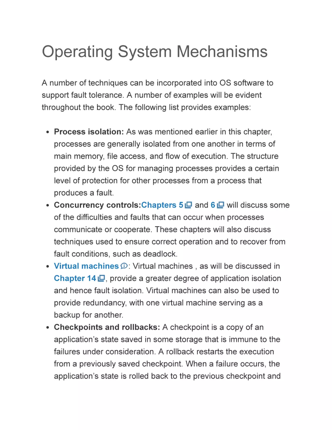 Operating System Mechanisms