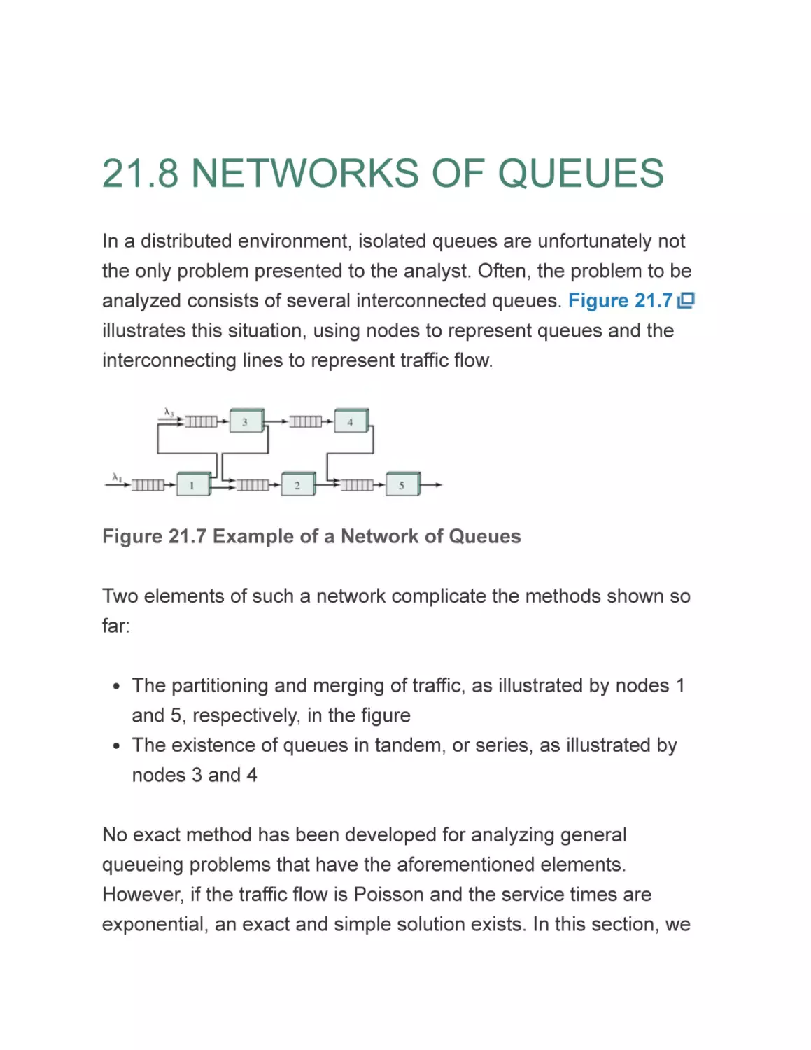 21.8 NETWORKS OF QUEUES
