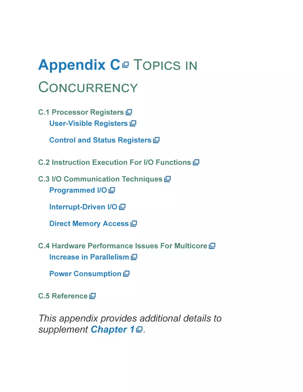 Appendix C Topics in Concurrency