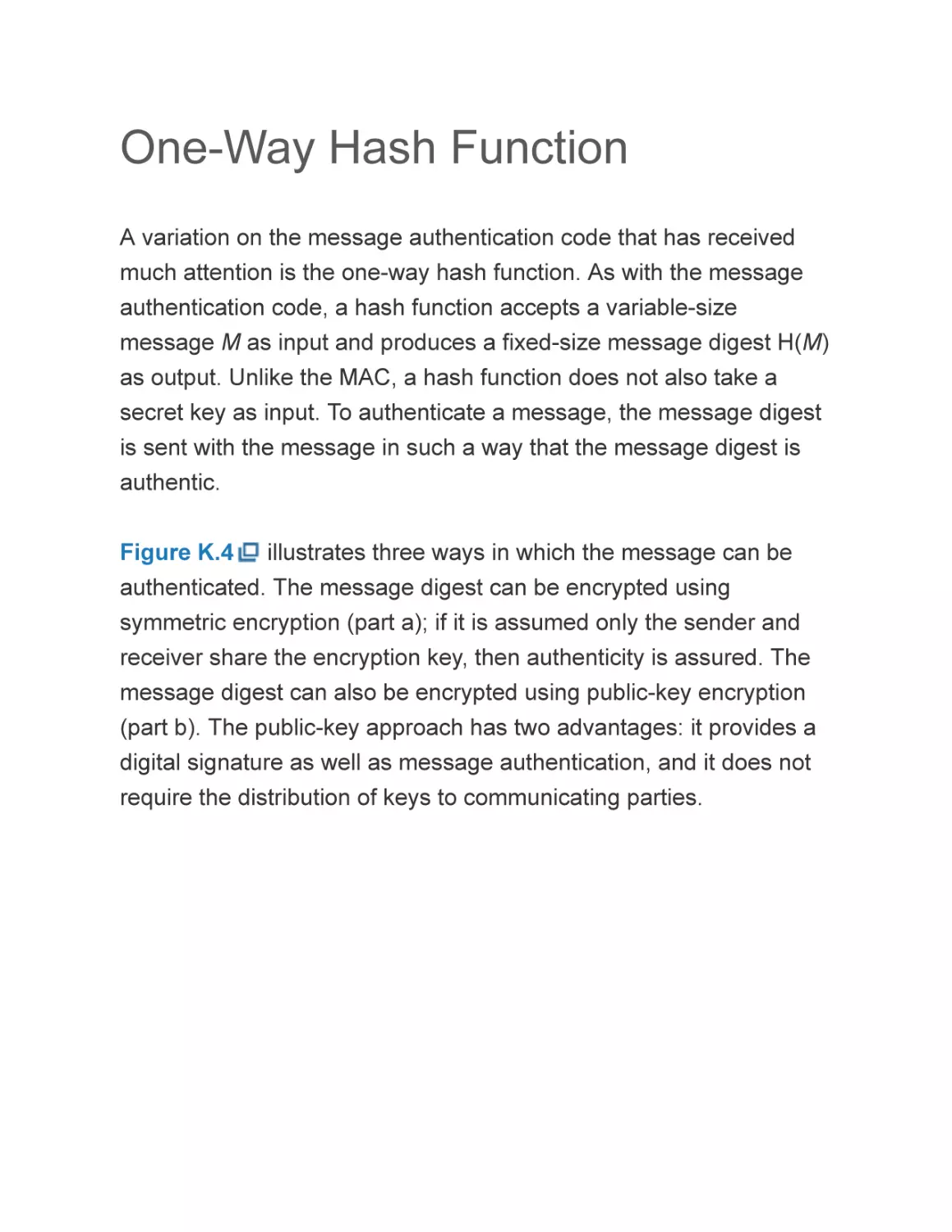 One-Way Hash Function