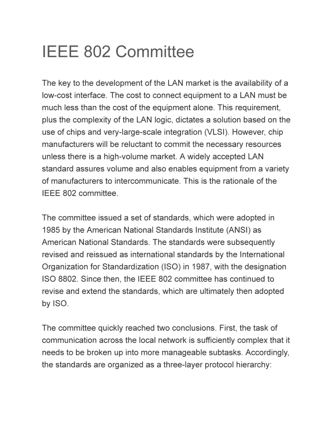 IEEE 802 Committee