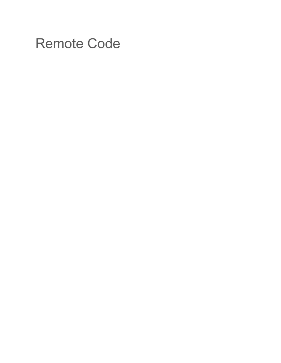 Remote Code