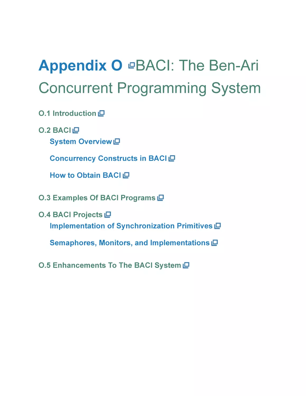 Appendix O BACI