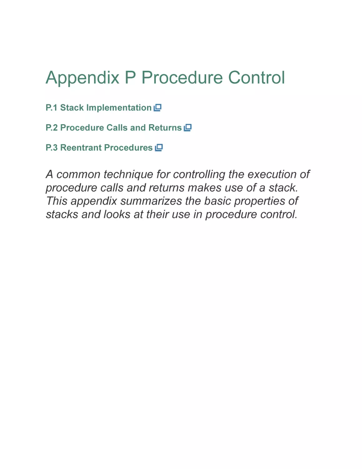 Appendix P Procedure Control