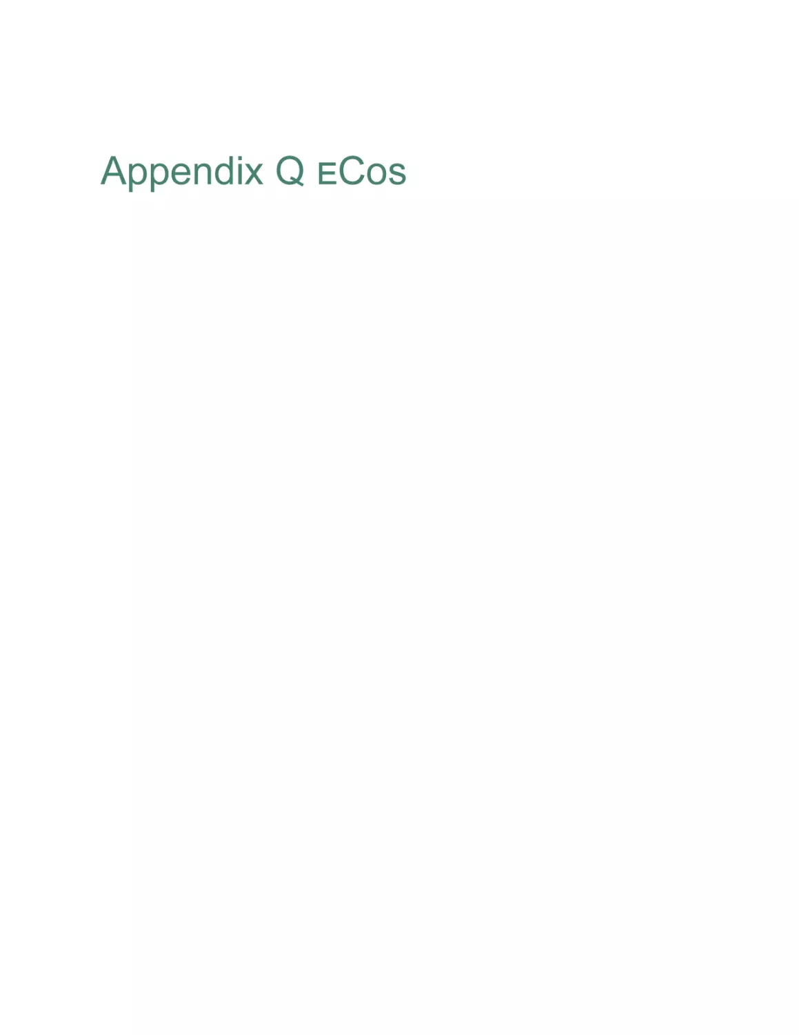 Appendix Q eCos