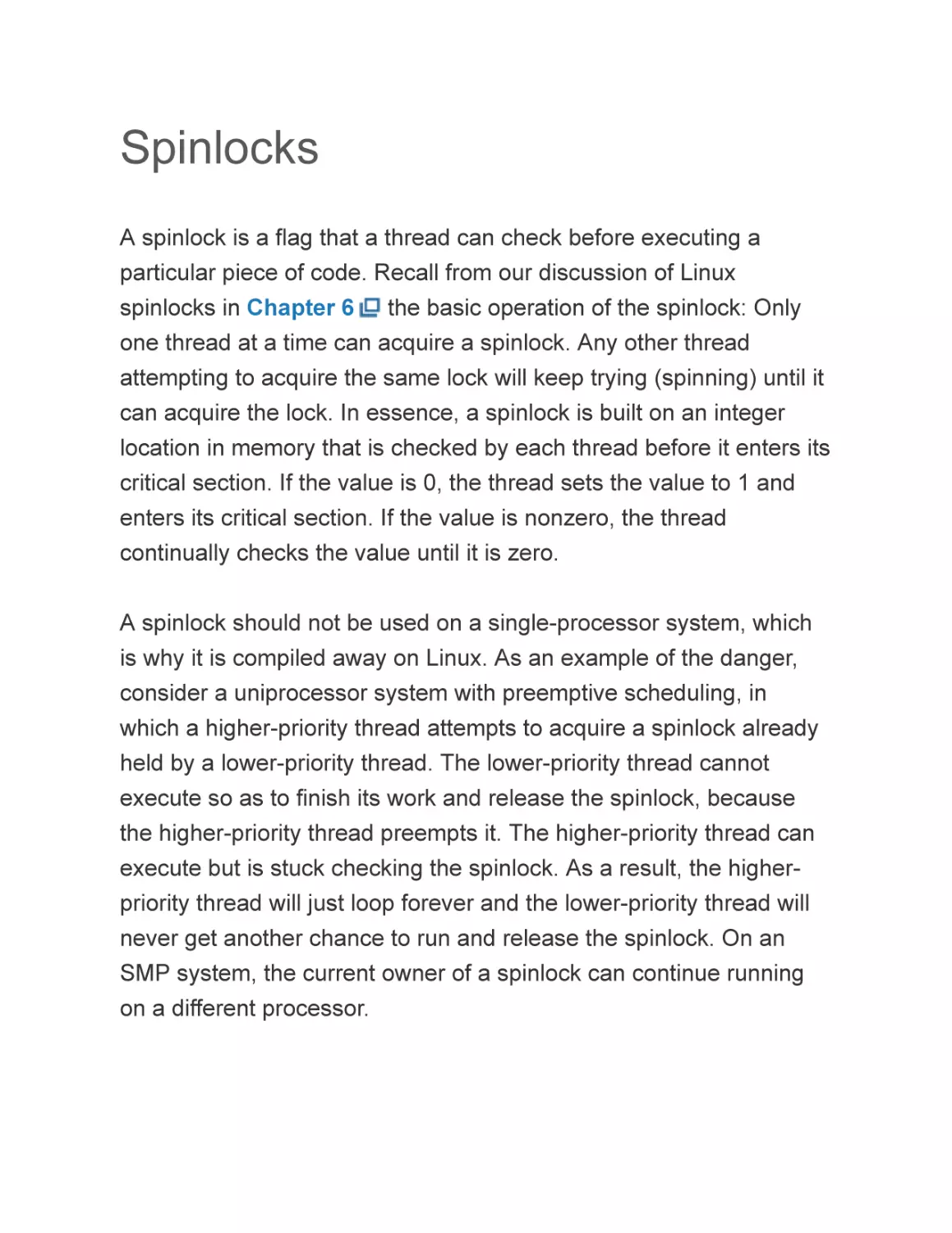 Spinlocks