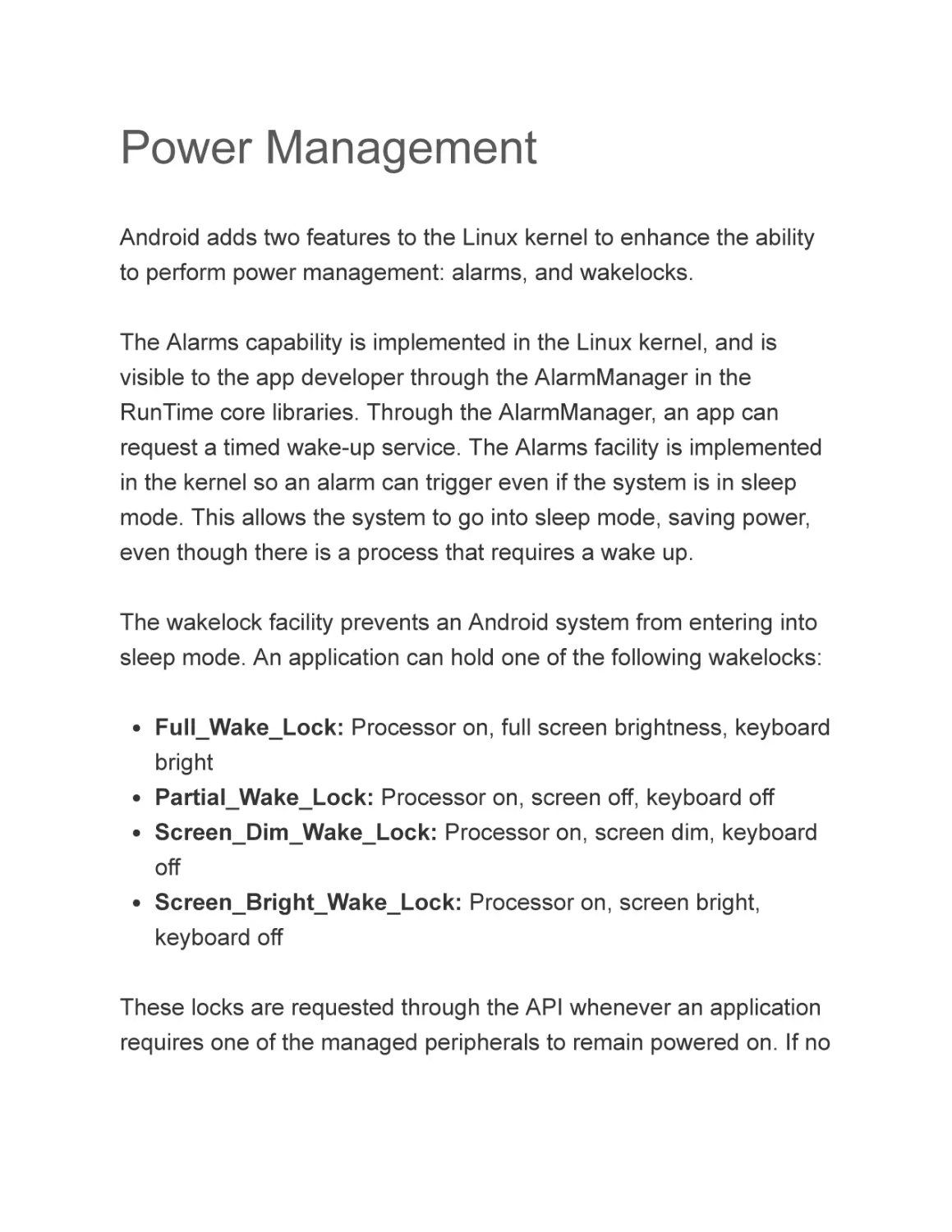 Power Management