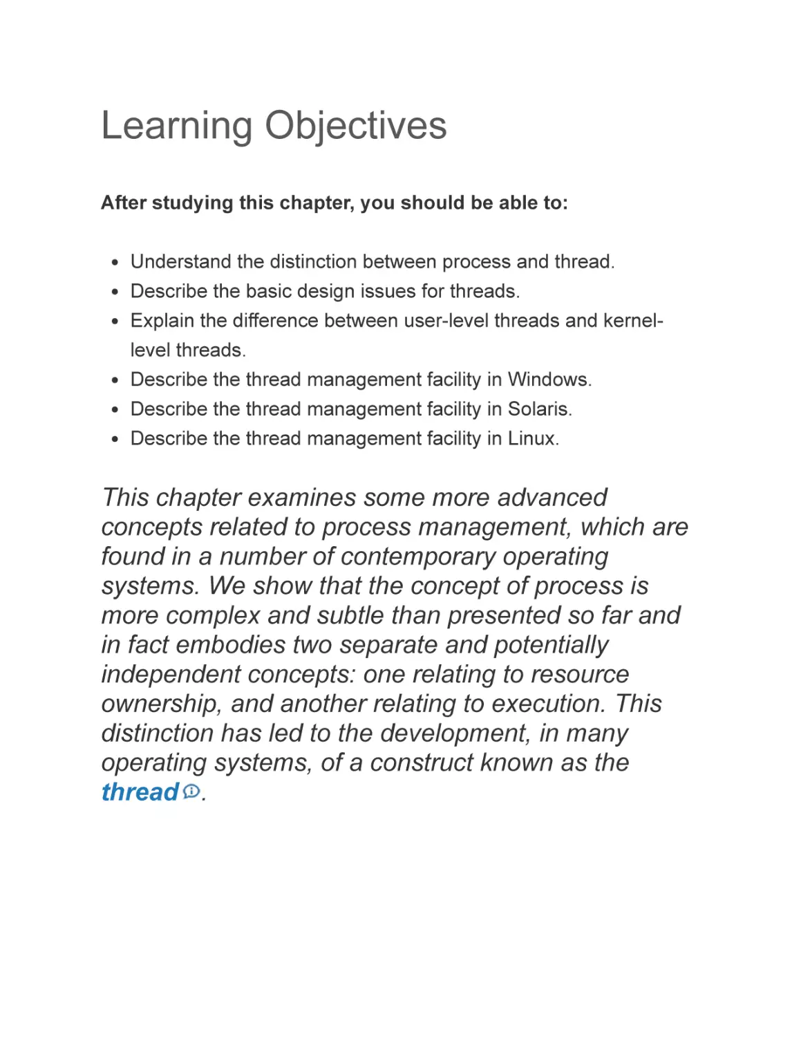 Learning Objectives