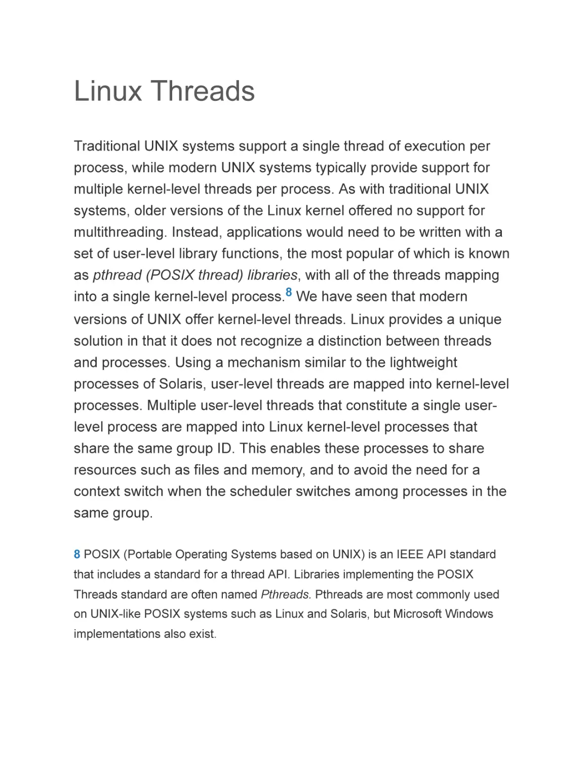 Linux Threads