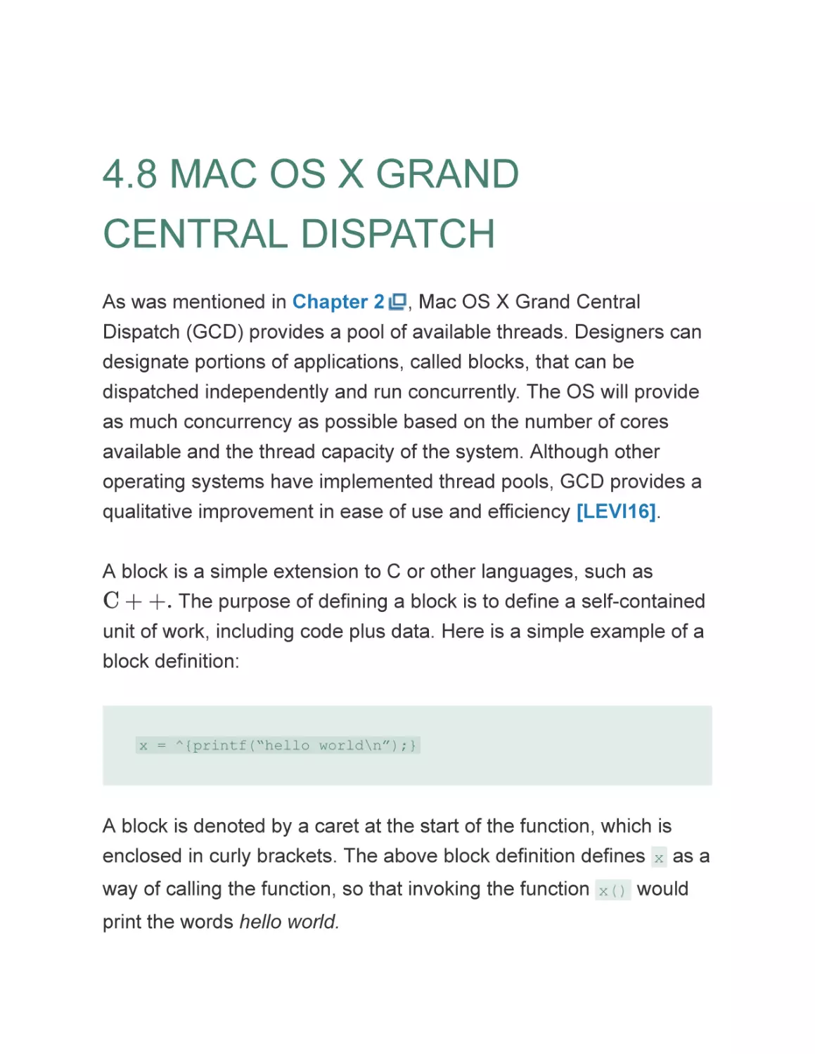 4.8 MAC OS X GRAND CENTRAL DISPATCH