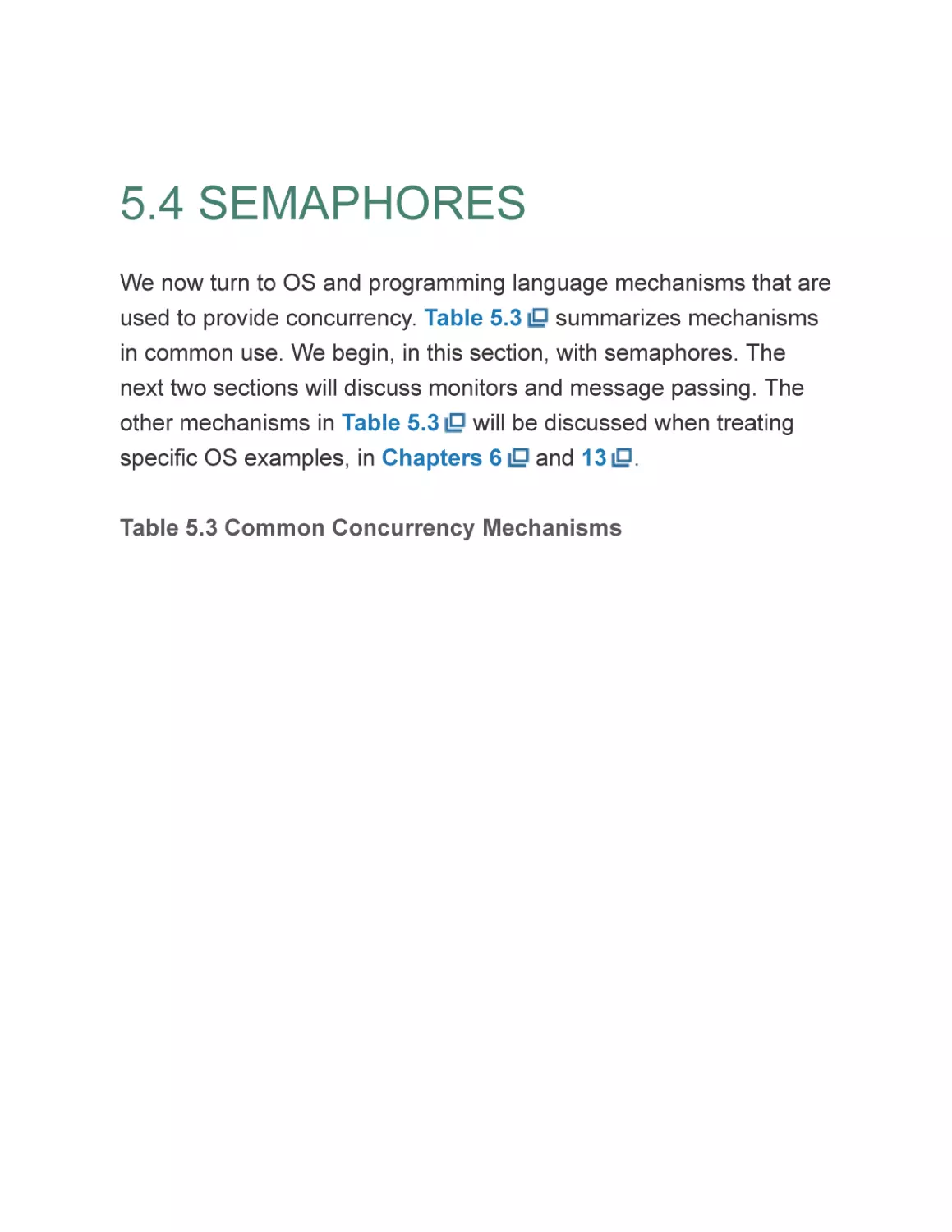 5.4 SEMAPHORES