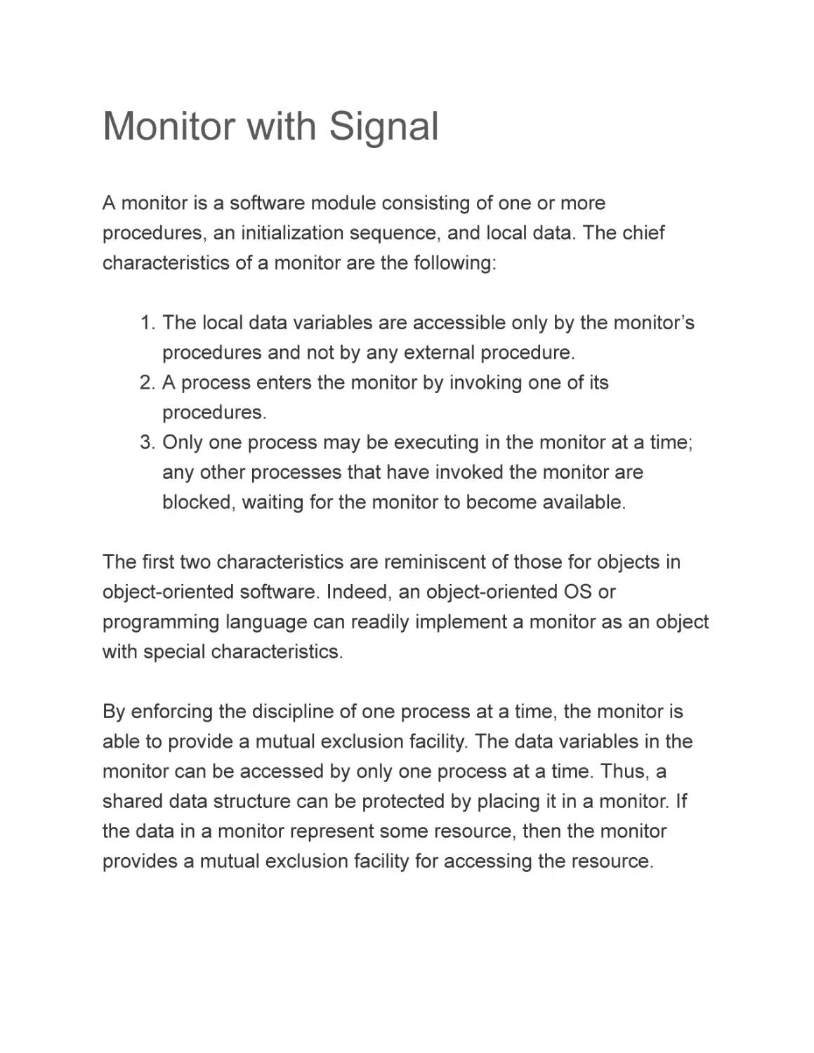 Monitor with Signal