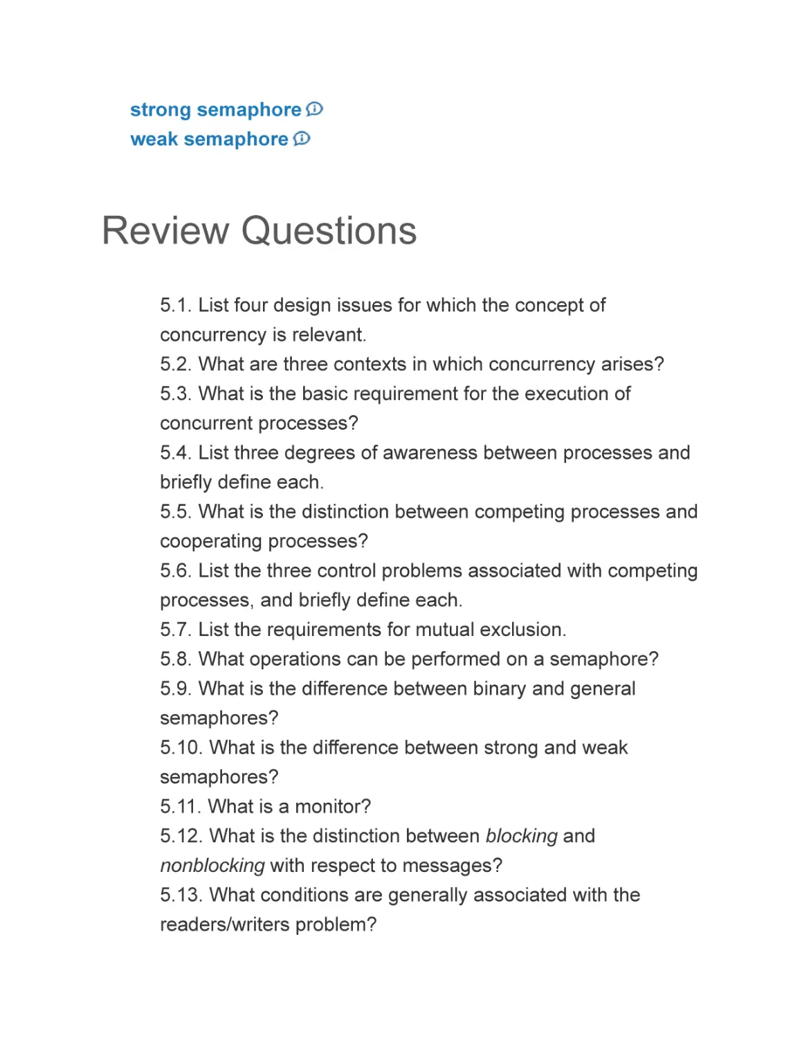 Review Questions